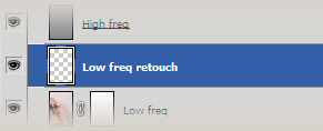 low freq retouch layer