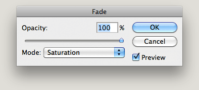 Fade with blending mode