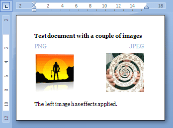 Word Document with images