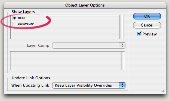 object layer options